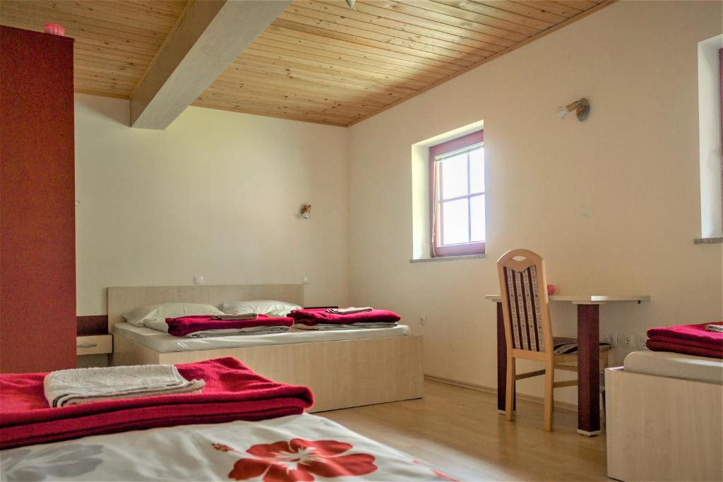 Postel nebo postele na pokoji v ubytování Apartments Petek