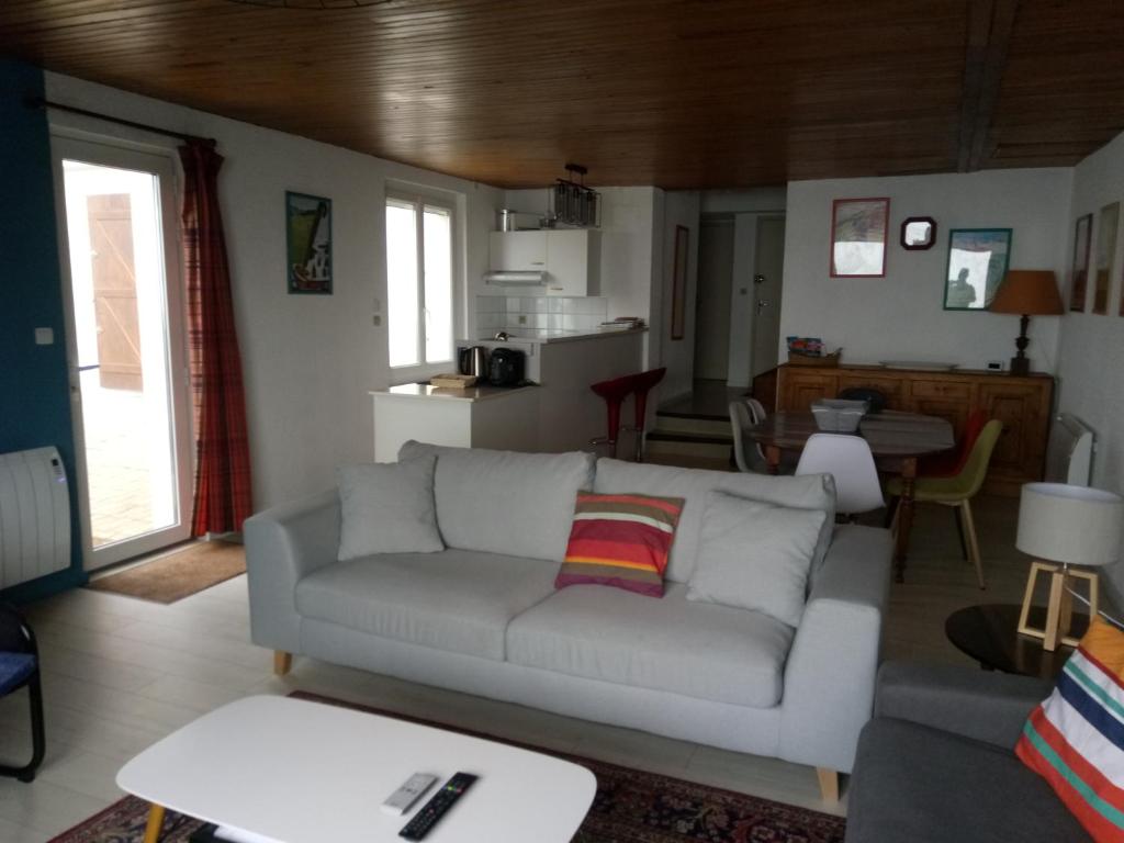Posezení v ubytování Grand F3 terrasse, vue