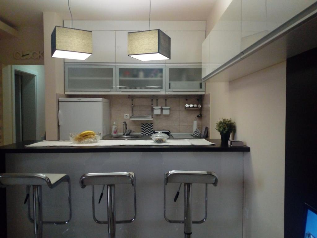 Kuchyň nebo kuchyňský kout v ubytování Apartman ZVEZDA