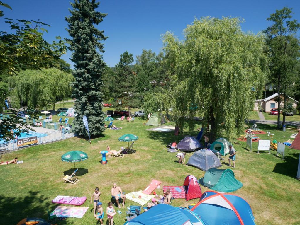 Zahrada ubytování Camping Rožnov