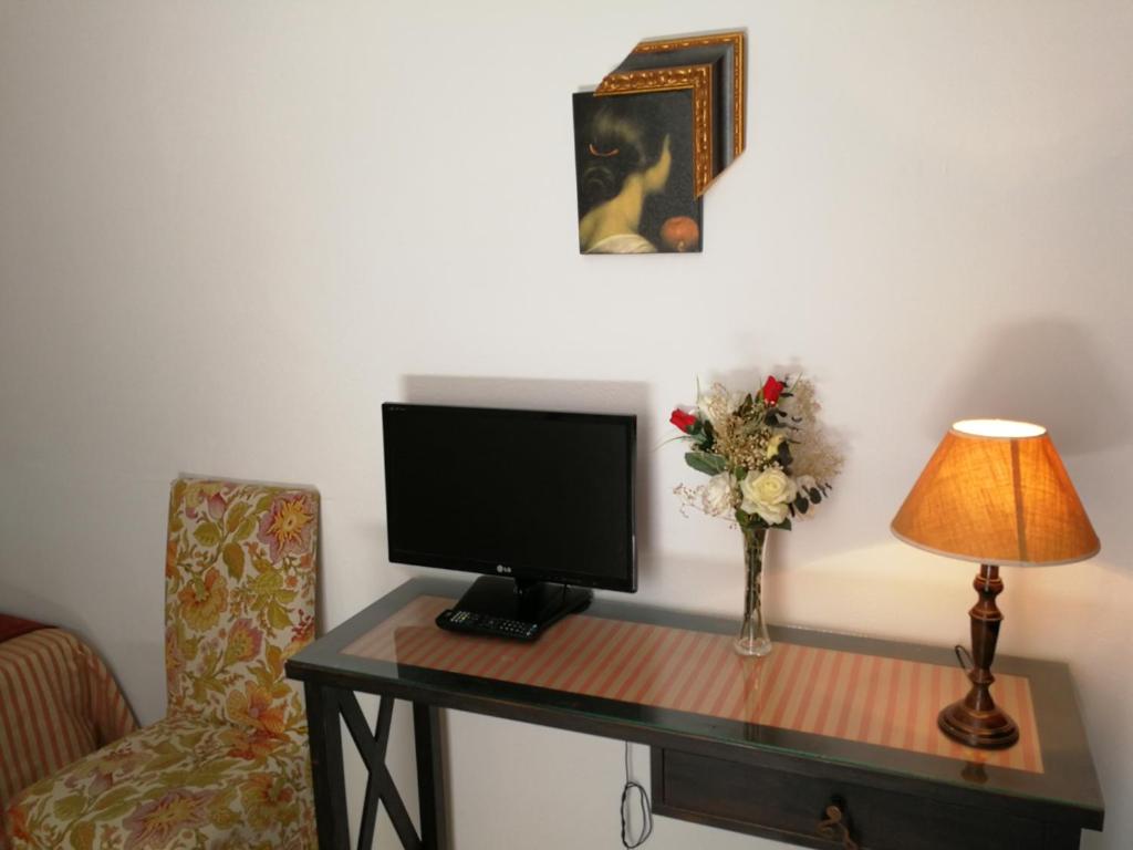 TV a/nebo společenská místnost v ubytování Hostal Maestre