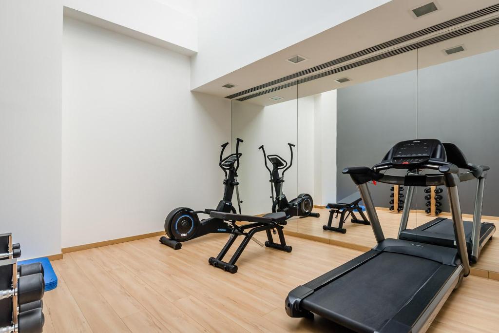 Posilňovňa alebo fitness centrum v ubytovaní Ikonik Lex