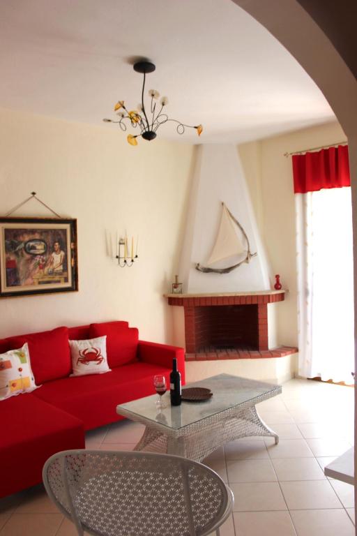 Posezení v ubytování La casa allegra in rosso