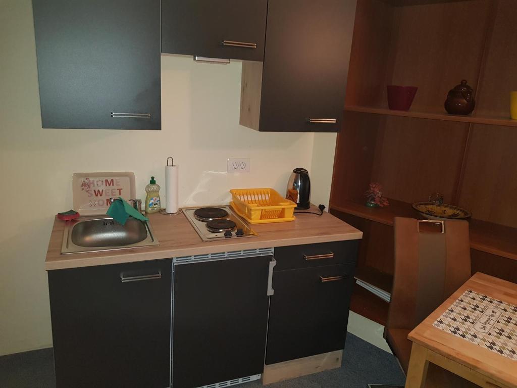 Kuchyň nebo kuchyňský kout v ubytování ELG Rooms