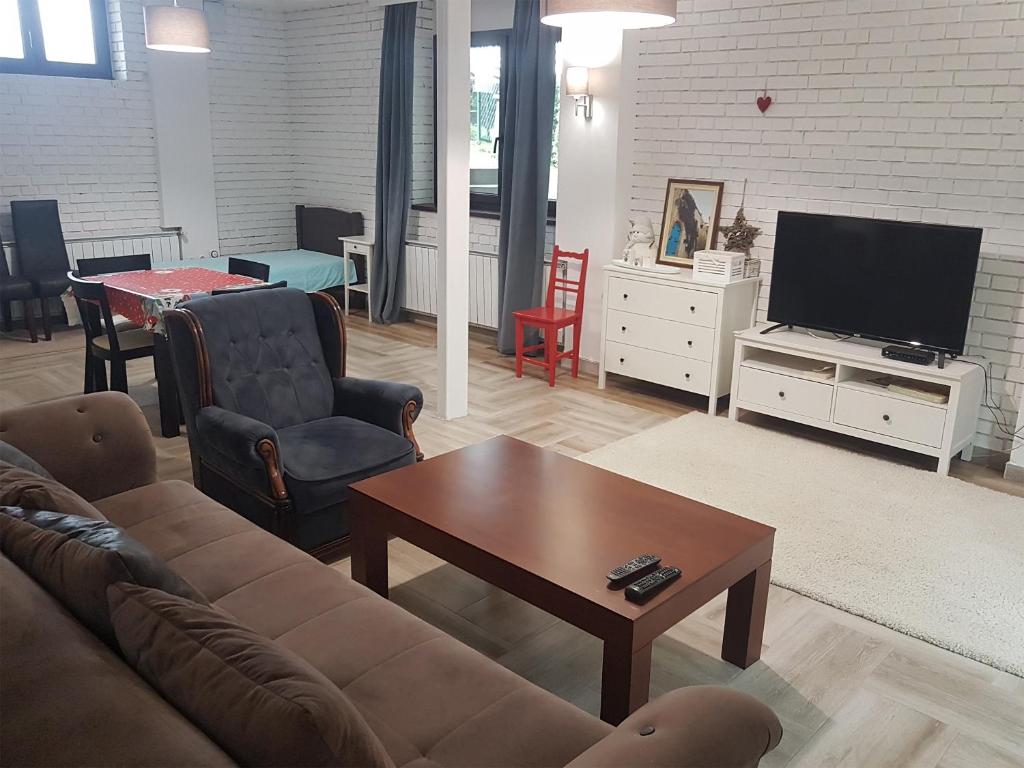 TV a/nebo společenská místnost v ubytování Apartmani Simić Valjevo