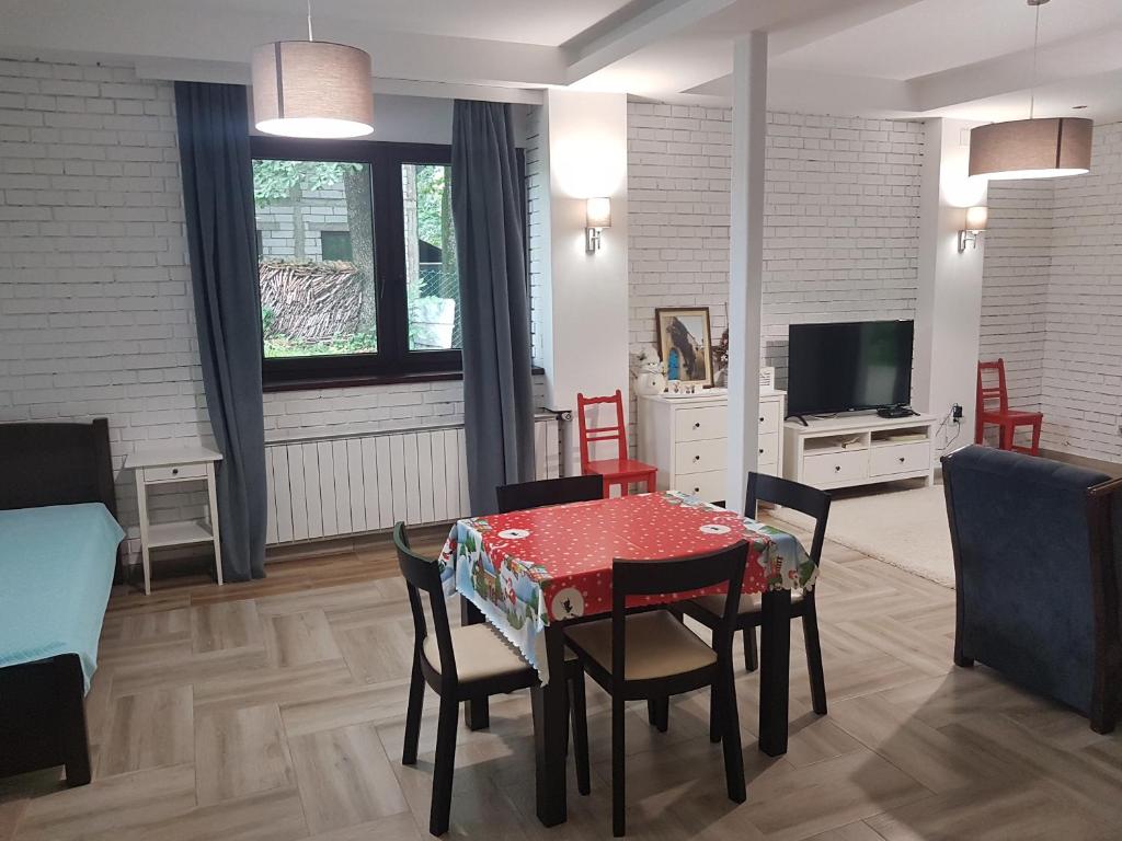 TV a/nebo společenská místnost v ubytování Apartmani Simić Valjevo