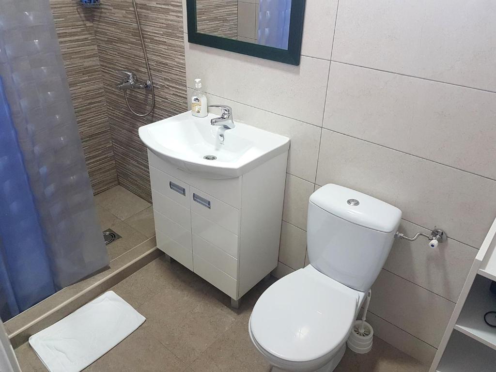 Koupelna v ubytování Apartmani Simić Valjevo