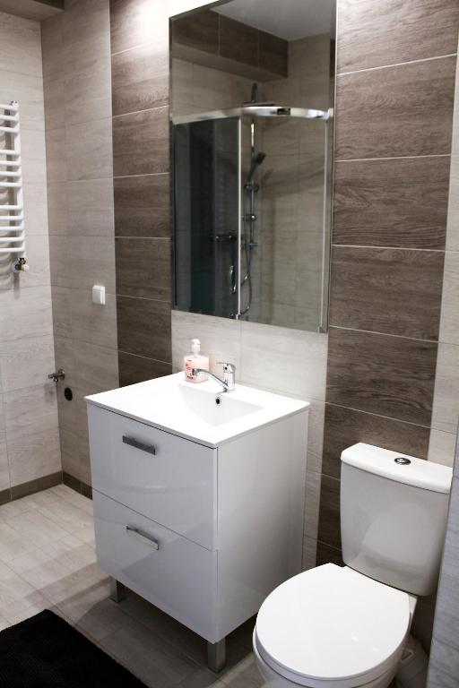 Kúpeľňa v ubytovaní Apartamenty Mazury