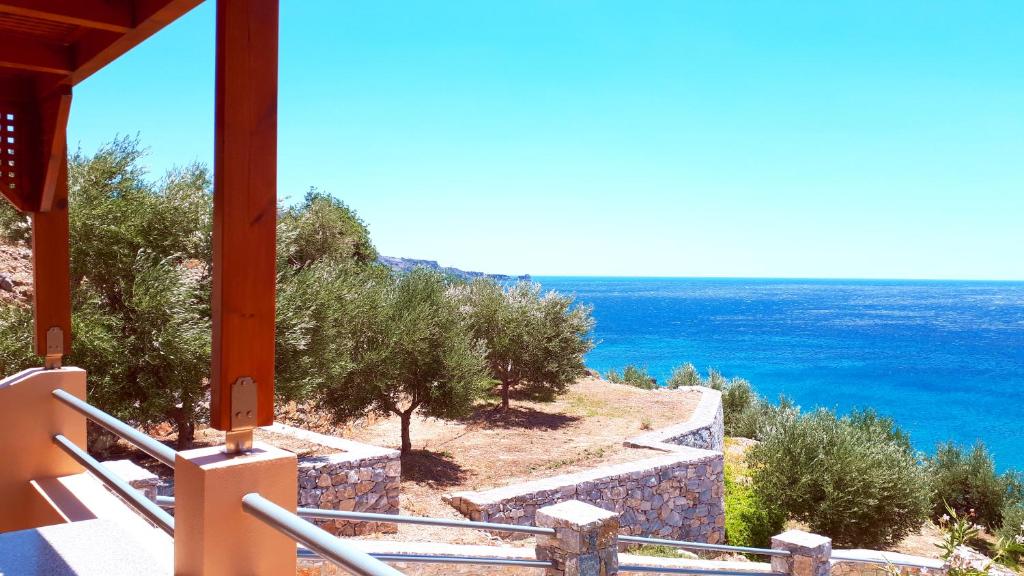 a view of the ocean from a house at Creta Spirit in Plakias