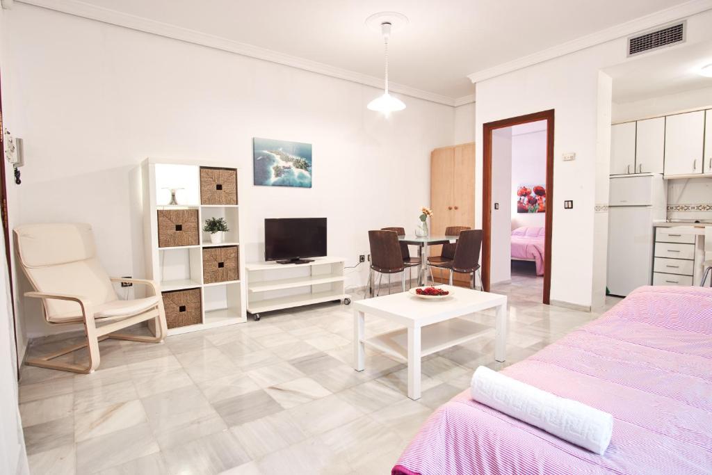 A television and/or entertainment centre at Pureza Oasis Suite