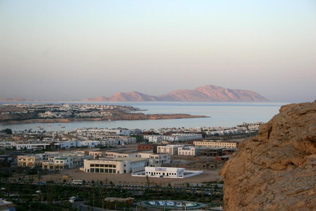 a view of a city and a body of water at Rivera Sharm Habiba Apartments in Sharm El Sheikh