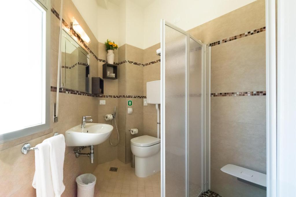 Koupelna v ubytování Hotel Lem-Casadei