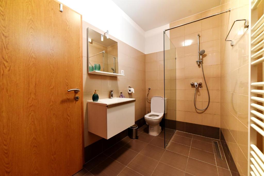 Koupelna v ubytování Apartman Hertz
