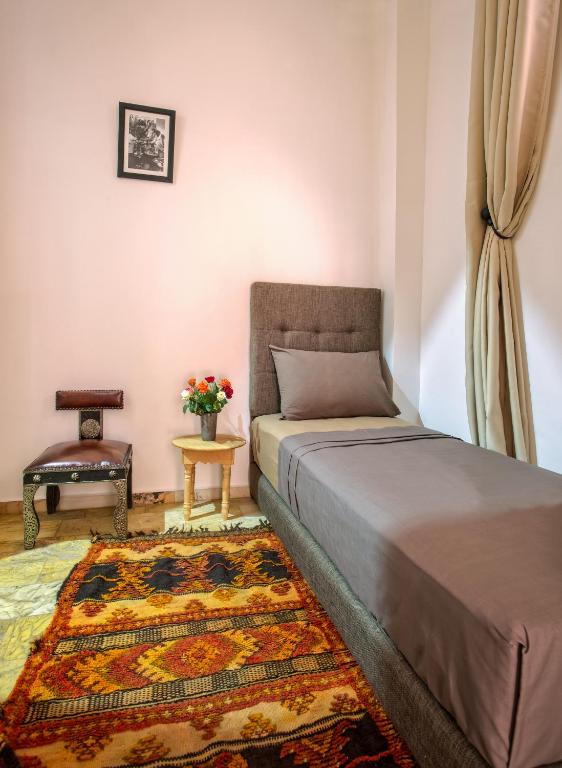 Postel nebo postele na pokoji v ubytování Riad Leila Marrakech
