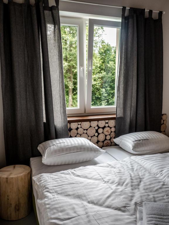Postel nebo postele na pokoji v ubytování Kraina Wetlina