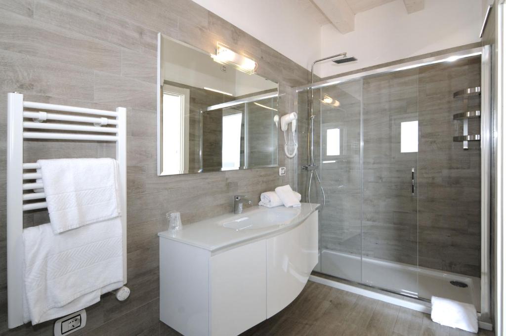Koupelna v ubytování Hotel Austria