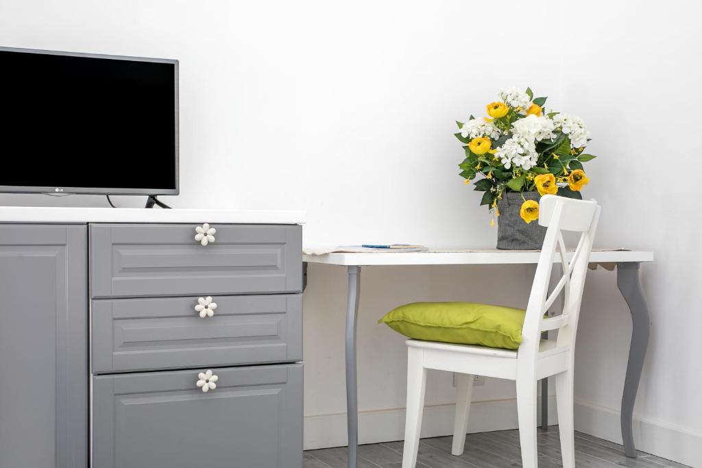 TV a/nebo společenská místnost v ubytování Elisir B&B