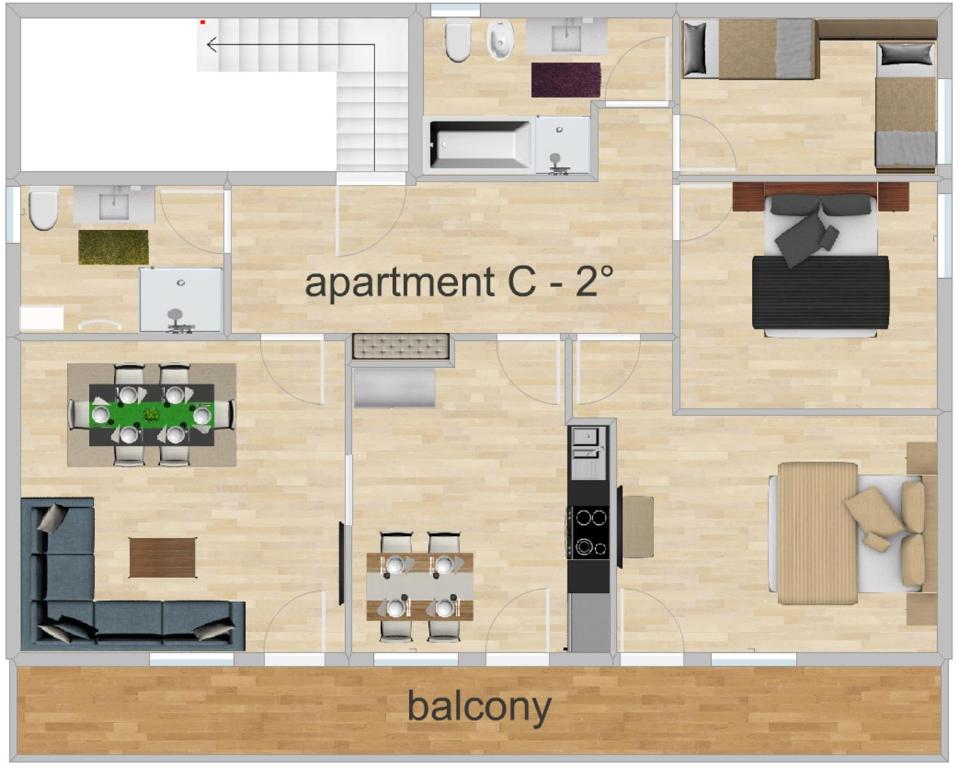 Plan piętra w obiekcie Residence Tamperhof