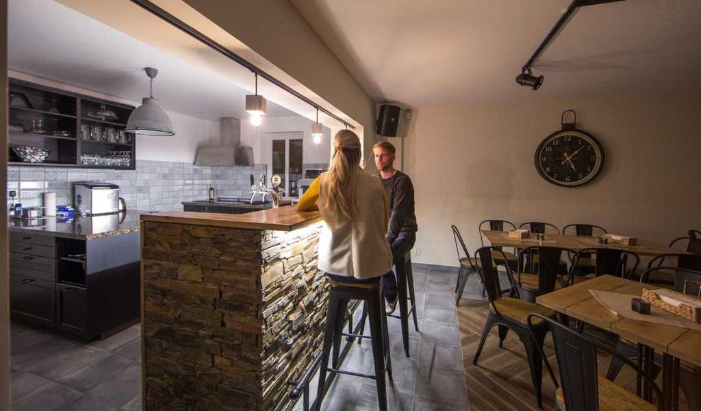 Kuchyň nebo kuchyňský kout v ubytování Smrcina Resort