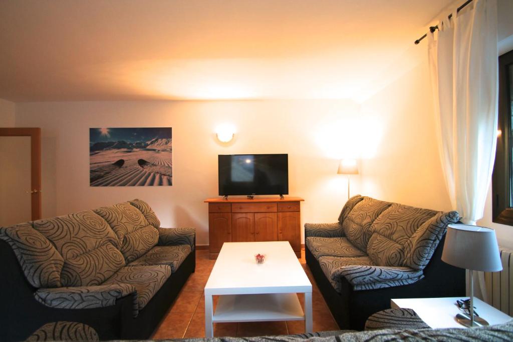 Posezení v ubytování Pont de Toneta 6,1 Atico Duplex, Ransol, Zona Grandvalira