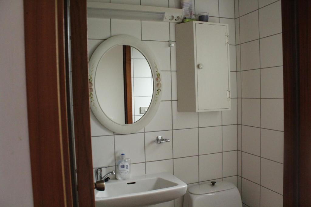 Koupelna v ubytování Fosstún Guesthouse