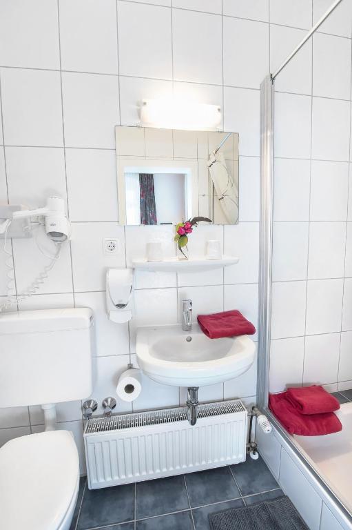 Koupelna v ubytování Hotel Weierich