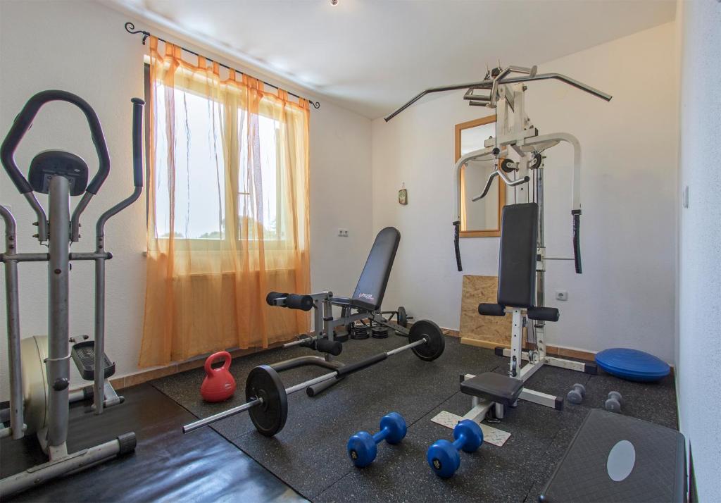 Posilňovňa alebo fitness centrum v ubytovaní vila lokvanj
