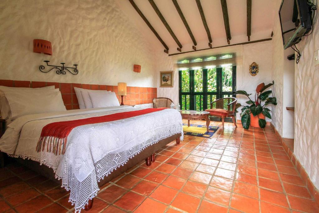 Postel nebo postele na pokoji v ubytování Casa San Nicolas