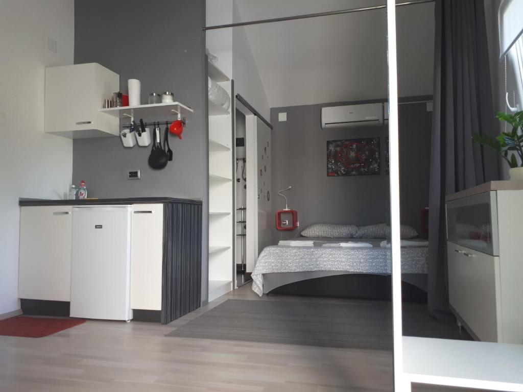 Posteľ alebo postele v izbe v ubytovaní Studio Apartman Splash