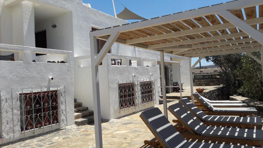 Balkón nebo terasa v ubytování Elounda Island Villas