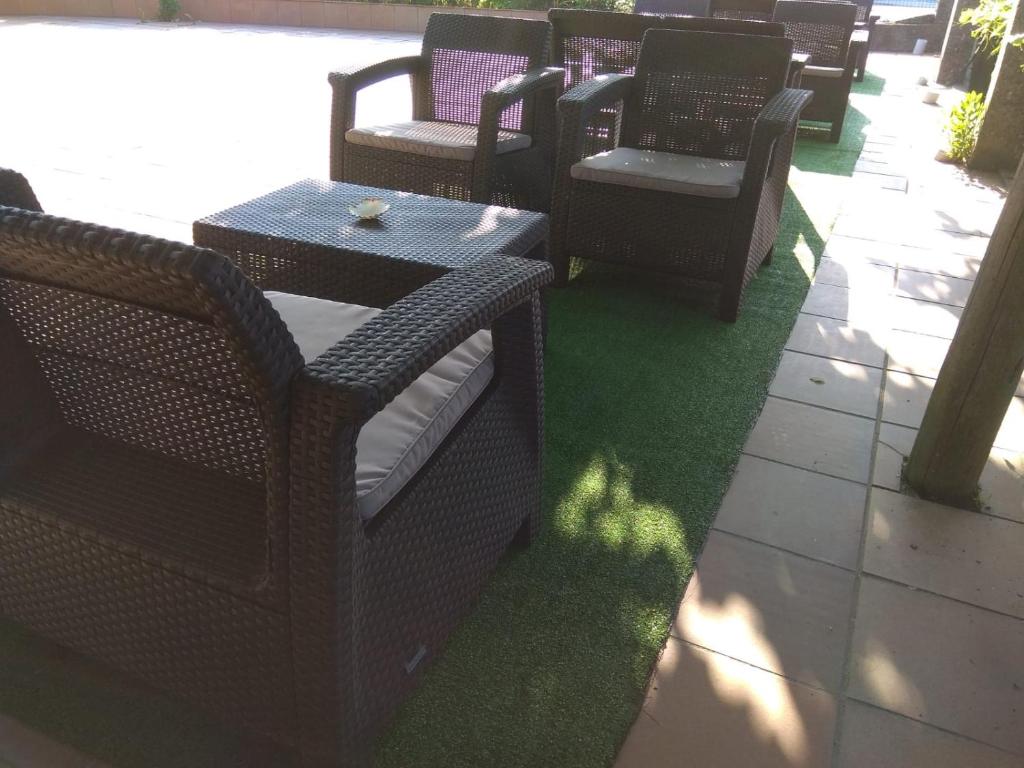 A seating area at Casa Rodiño