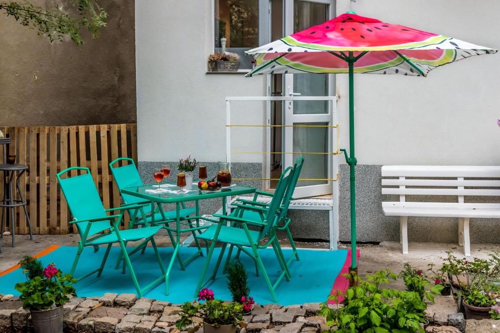 Patio nebo venkovní prostory v ubytování Urban Garden