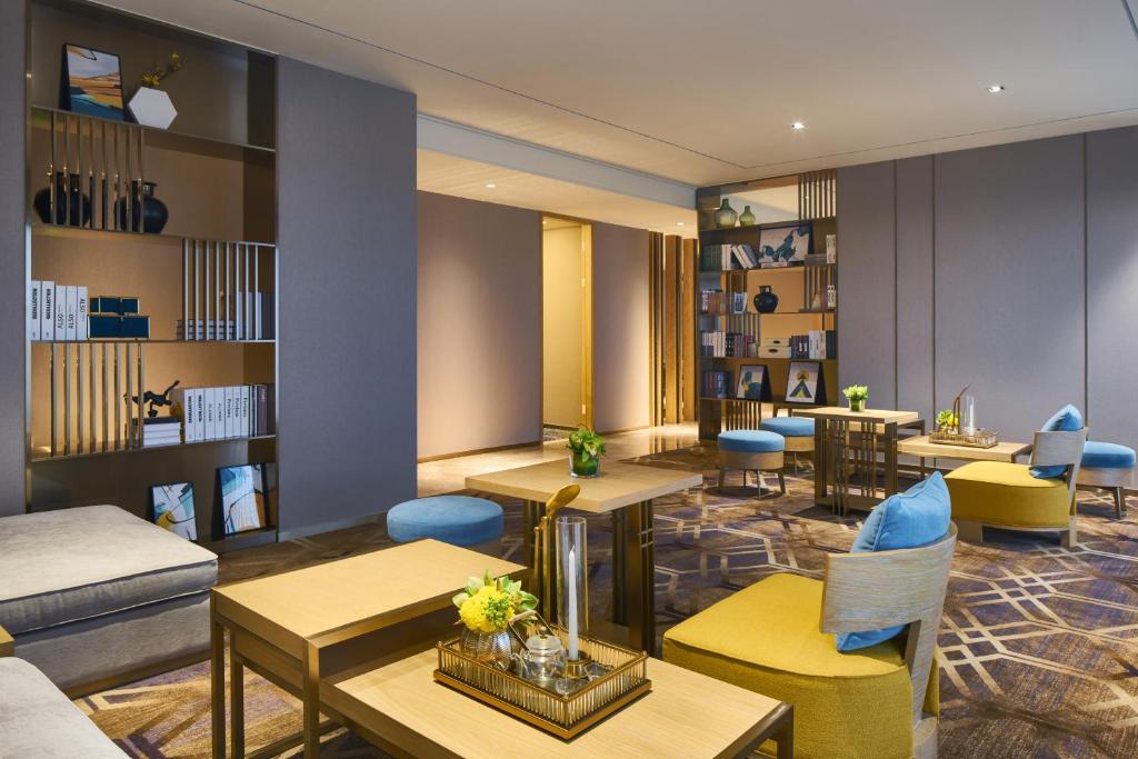 Χώρος καθιστικού στο The Qube Hotel Shanghai Sanjiagang - Offer Pudong International Airport and Disney shuttle