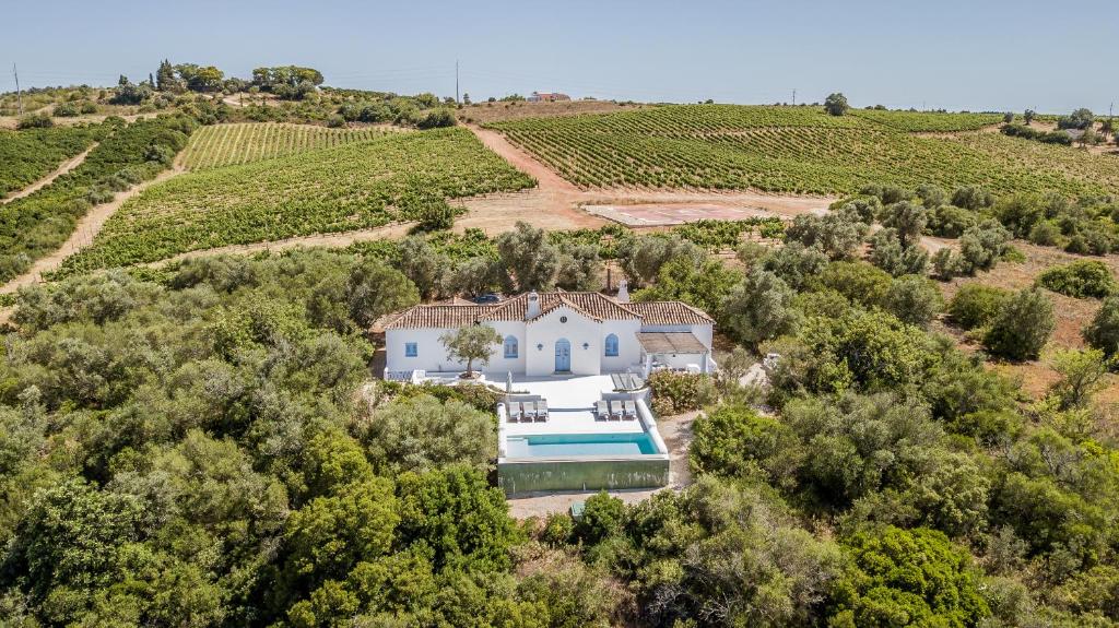 an aerial view of a villa in a vineyard at Casa do Planalto by Patio 25 in Silves
