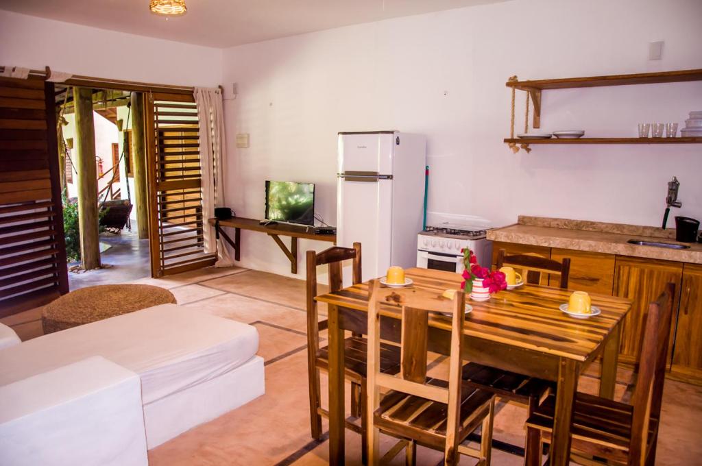 A cozinha ou cozinha compacta de Residence Bons Ventos Jeri