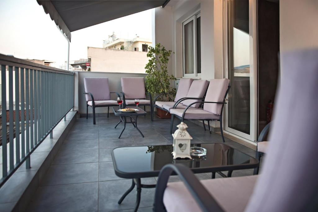 Μπαλκόνι ή βεράντα στο Bedbox Hostel
