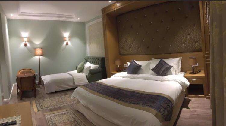 Postel nebo postele na pokoji v ubytování Hotel Britania