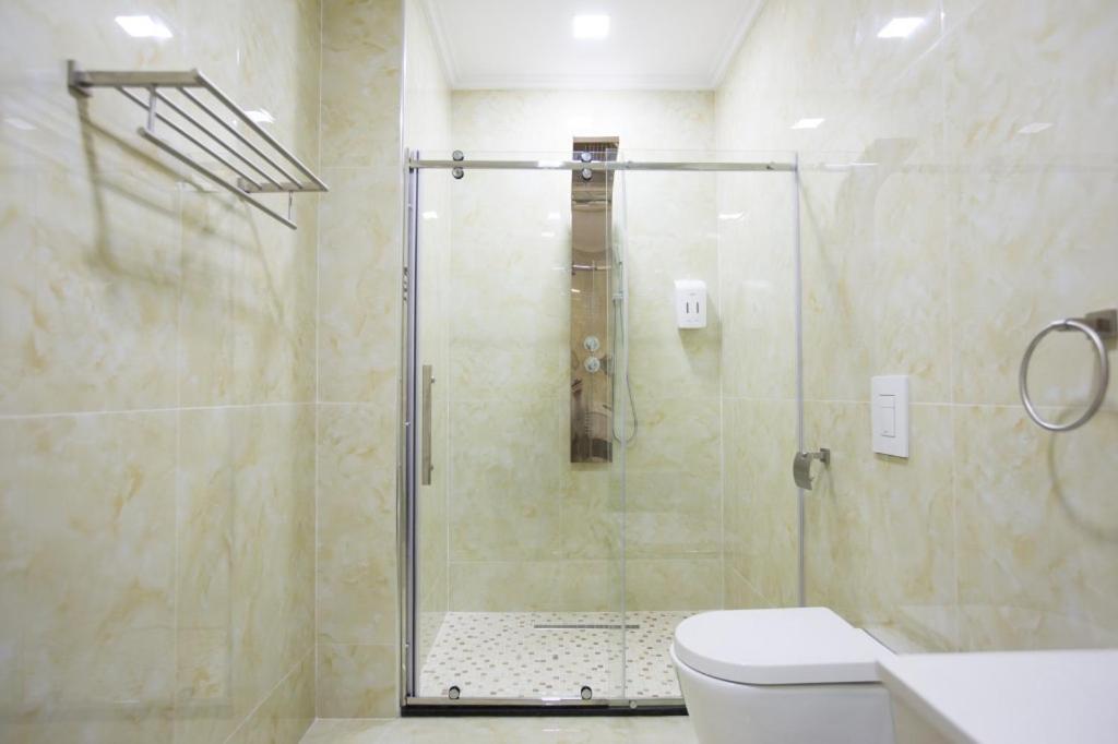 Koupelna v ubytování Hotel Britania