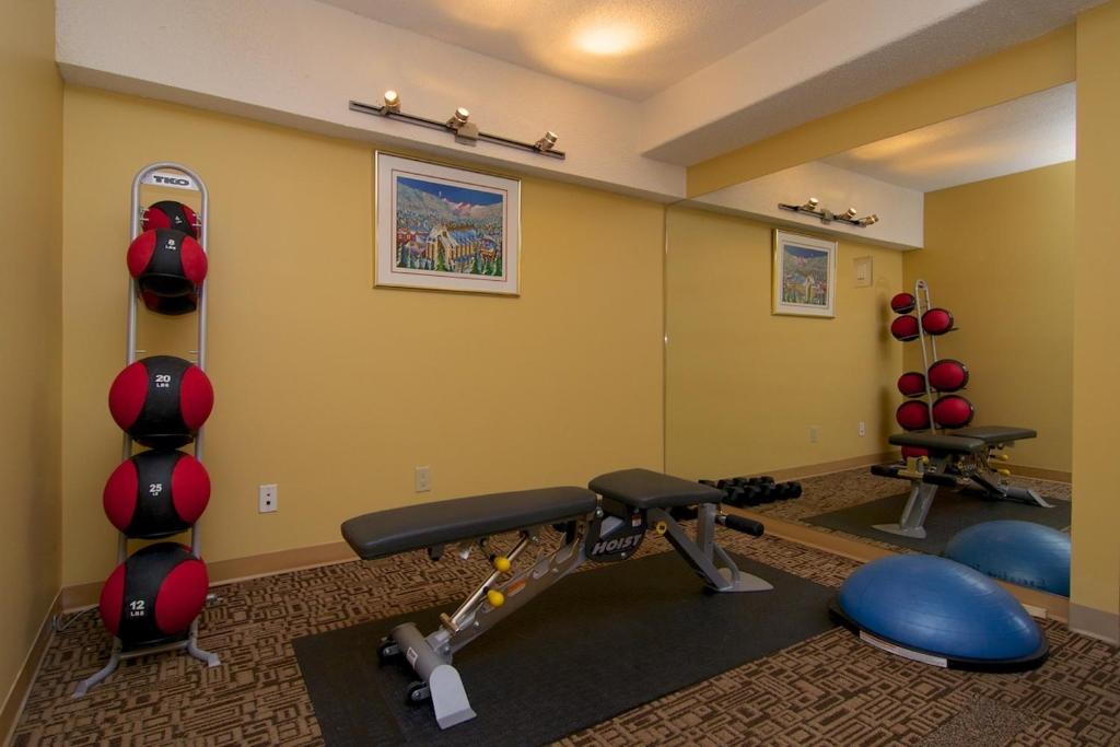 Fitness centrum a/nebo fitness zařízení v ubytování Mountain Side Hotel Whistler by Executive