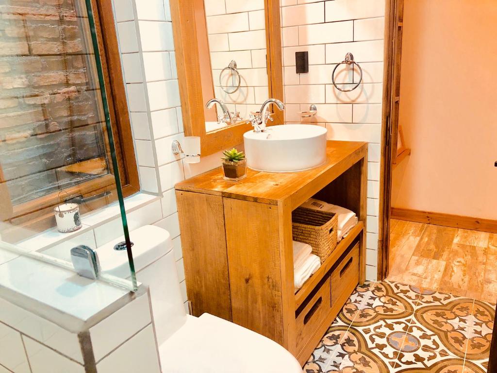 Koupelna v ubytování DT Loft