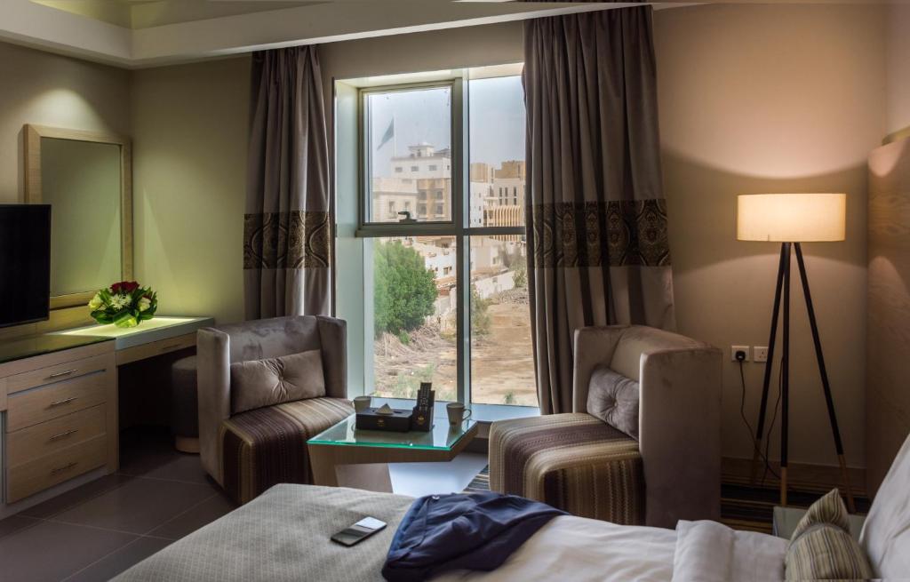 Posezení v ubytování Ewaa Express Hotel - Al Hamra