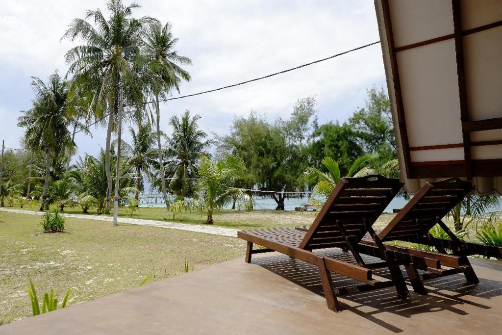 Zahrada ubytování Bayu Lestari Island Resort