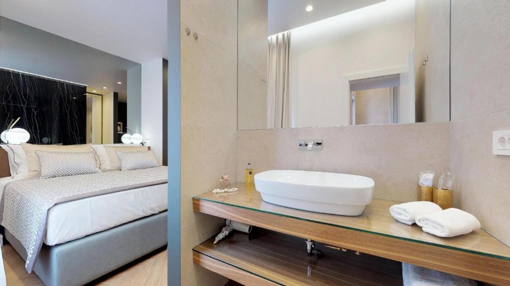 Kúpeľňa v ubytovaní Illyria Luxury Studio Apartments