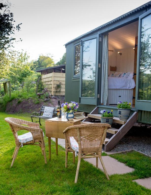 Zahrada ubytování GoldenValley Shepherd's Hut