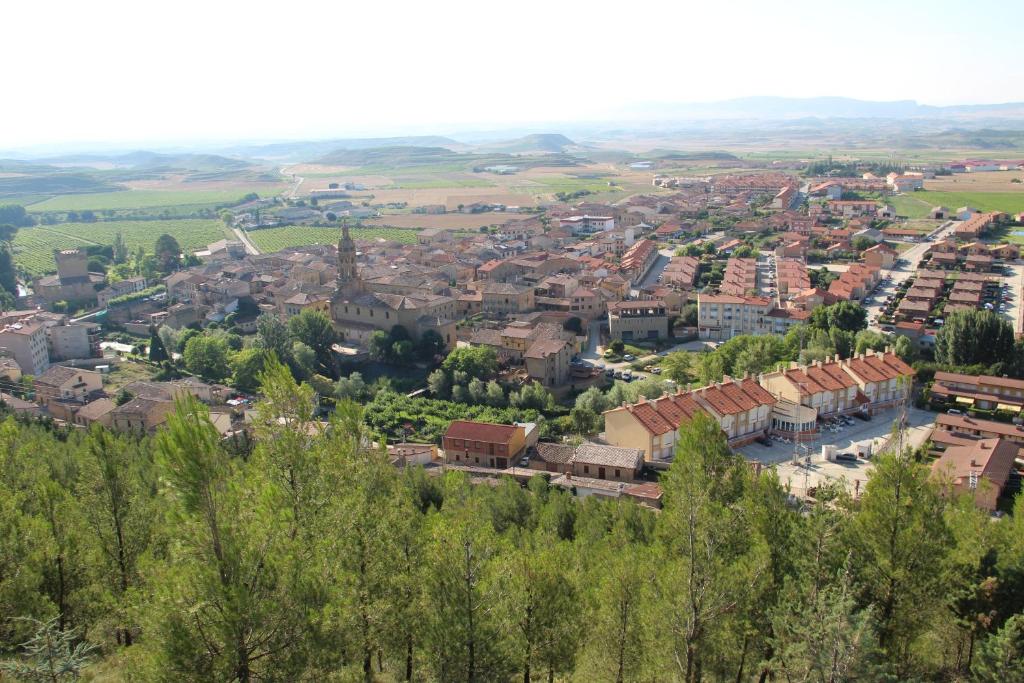 a city from the top of a hill at Rivera Del Tirón Apartamentos in Cuzcurrita-Río Tirón