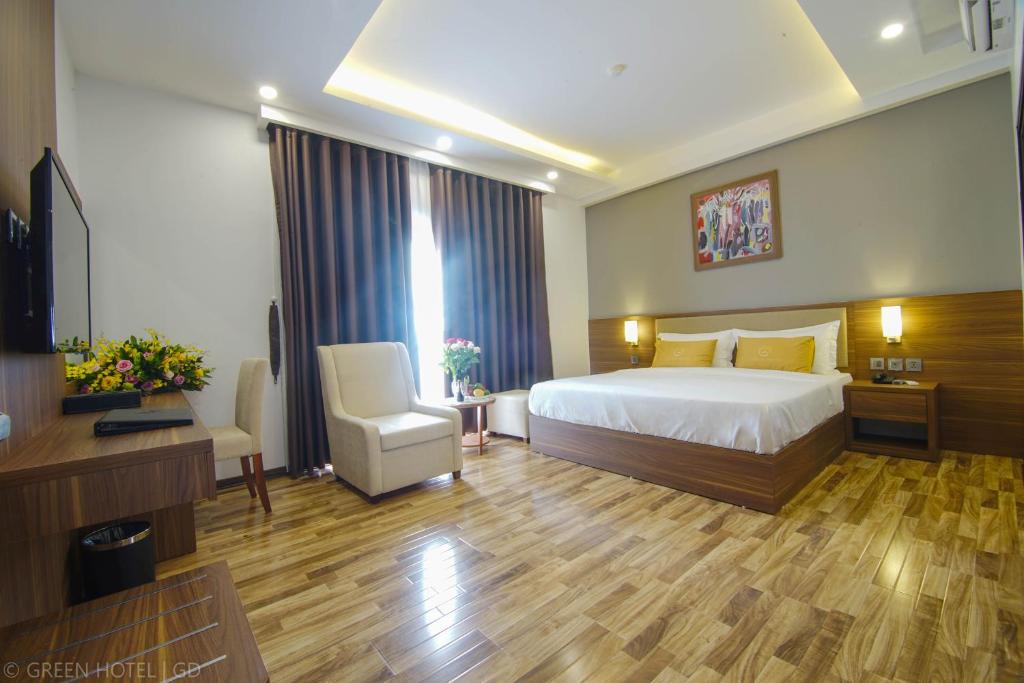 TV a/nebo společenská místnost v ubytování Green Hadong Hotel