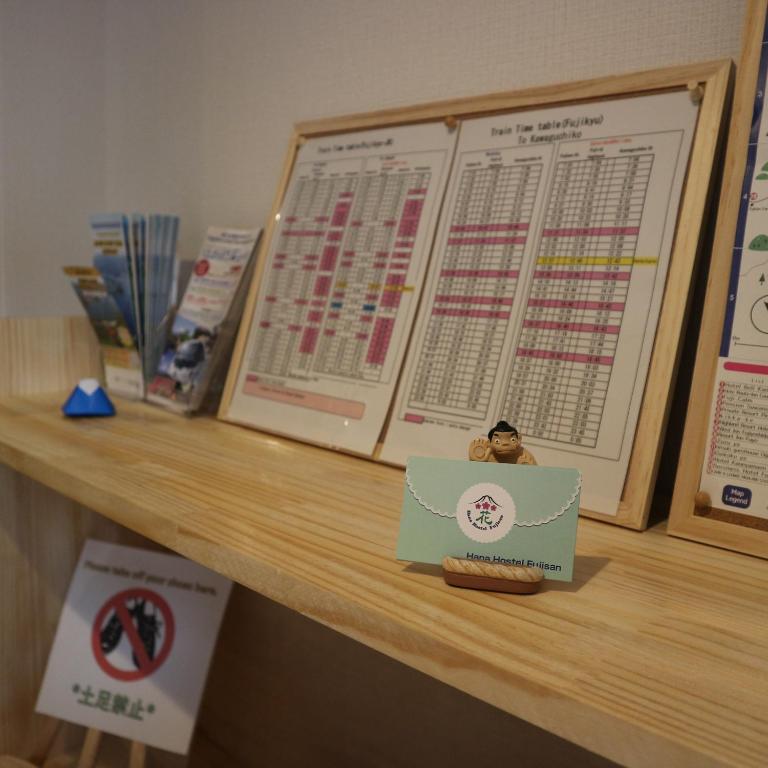 Certifikát, hodnocení, plakát nebo jiný dokument vystavený v ubytování Hana Hostel Fujisan