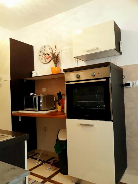 Kuchyň nebo kuchyňský kout v ubytování Apartments Vrisak