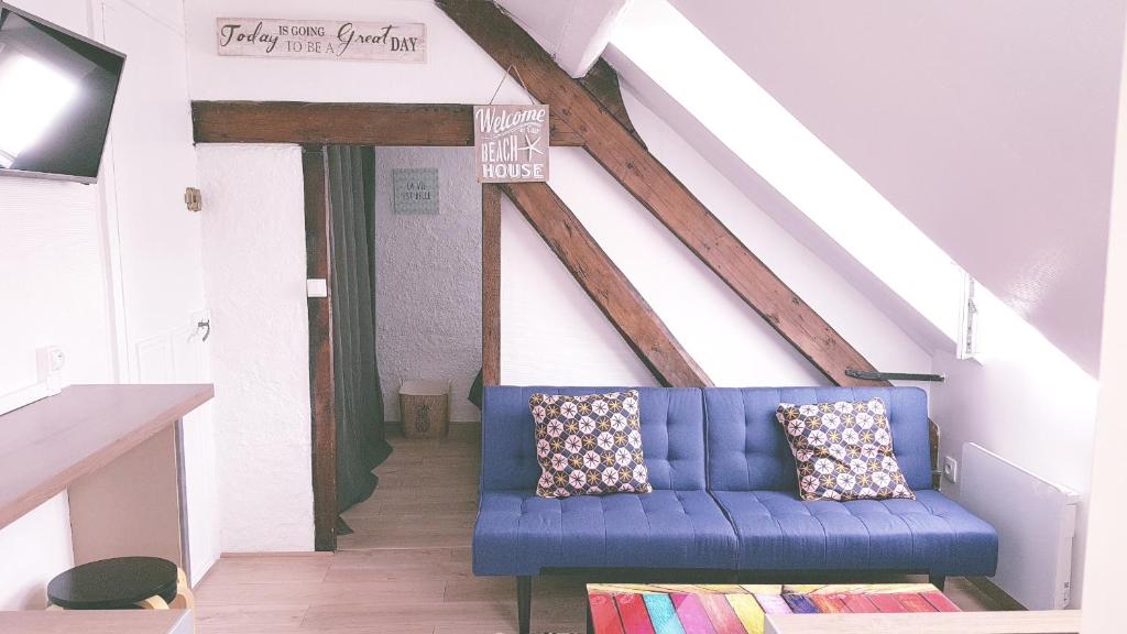 Posezení v ubytování Appartement centre village vue mer - Relais Fleuri