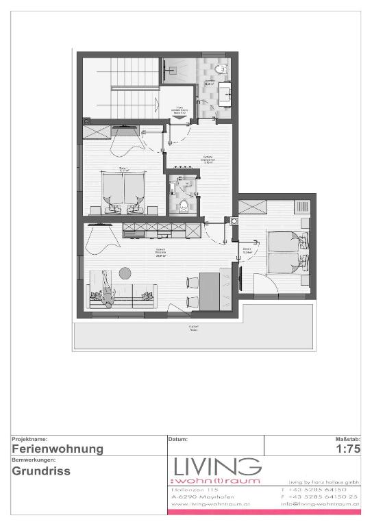 Půdorys ubytování Ferienwohnung Eberl